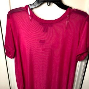Fuchsia Pink Mesh Top XL